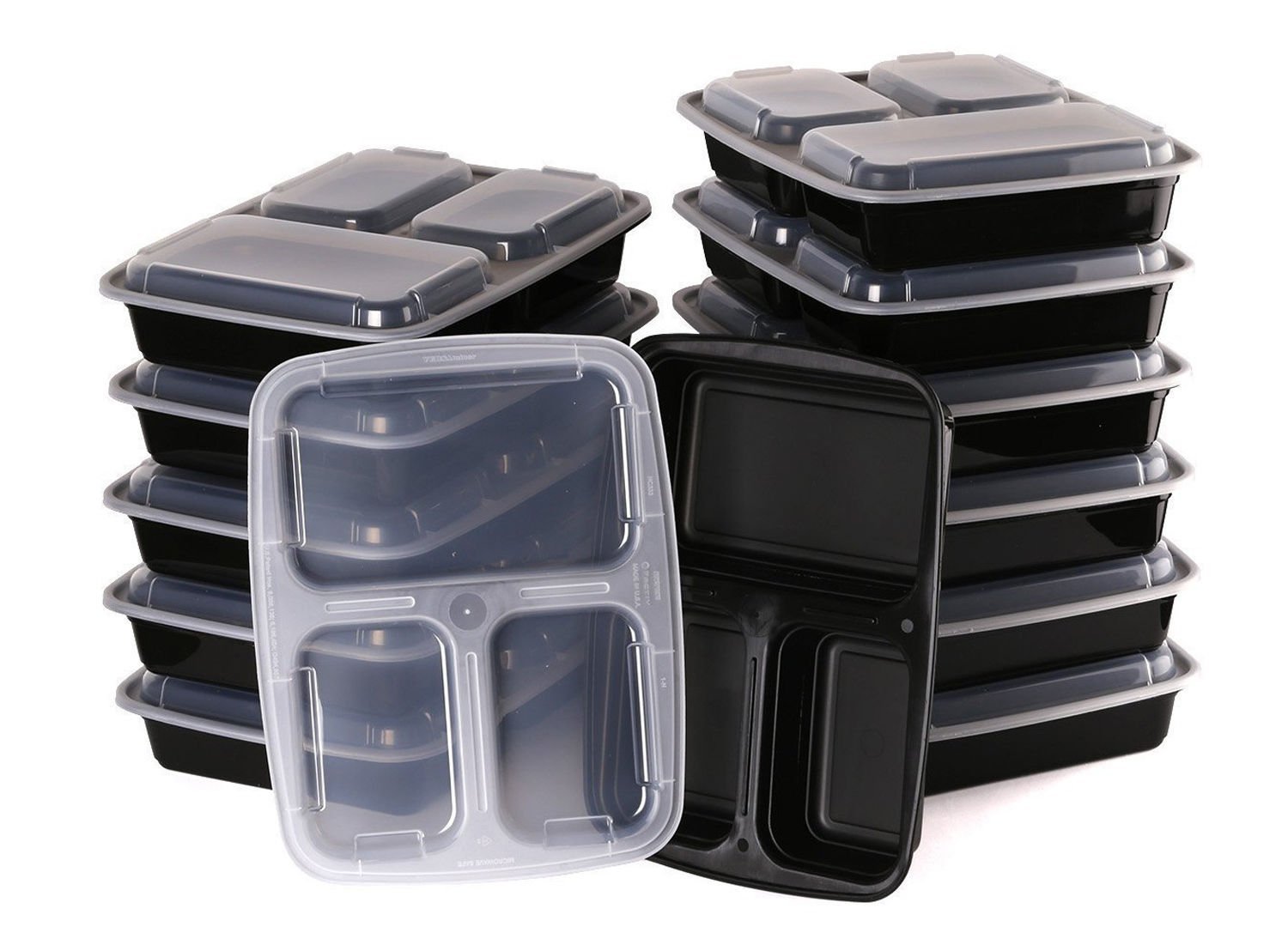 Food Storage Set Container Microwave Safe 12 Plate Lid Box Lunch Dinner Tray New image in Electronics category at pixy.org